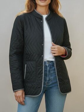 Renuar Reversible Black/Red Quilted Jacket, SMALL